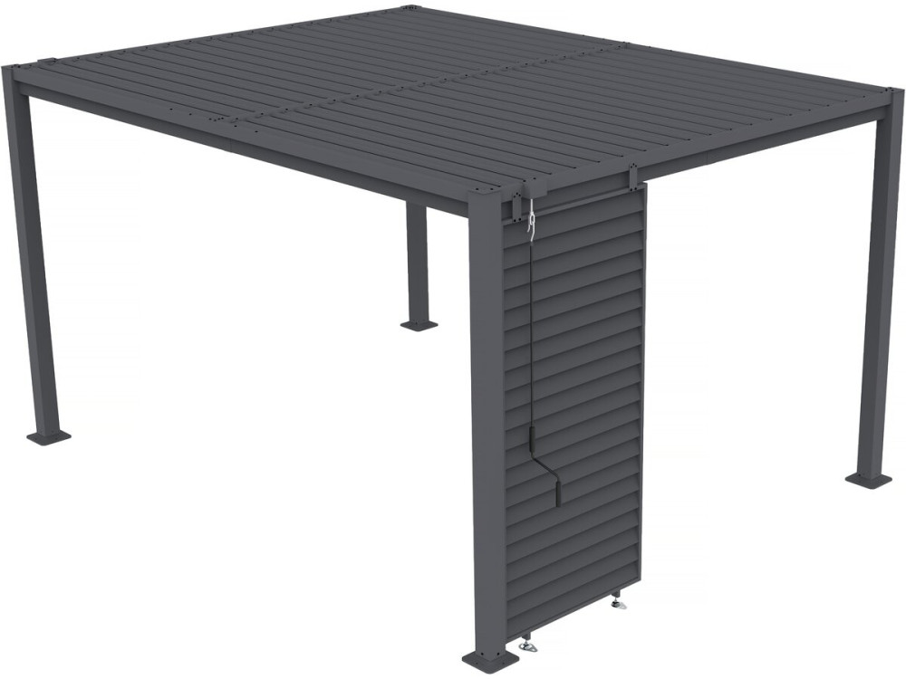 Persiana em aço galvanizado "Clifford" para pérgula bioclimática - 92 x 4 x 208 cm - Cinzento