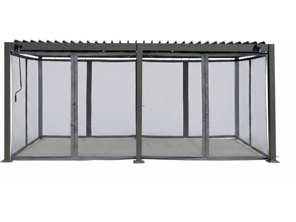 Cortina "Kensington" para pérgula bioclimática - 3 x 5 m - Cinzento