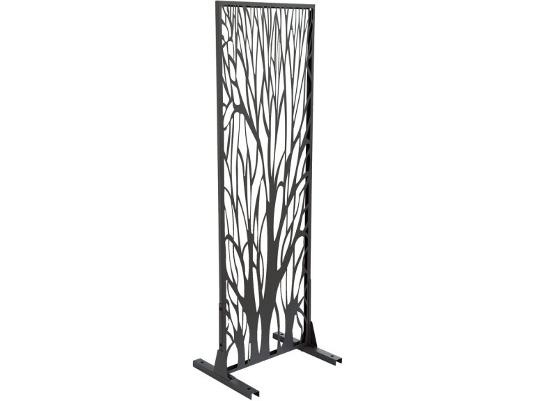 Cerca decorativa de metal "Árvore" 50 x 150 cm - Antracite