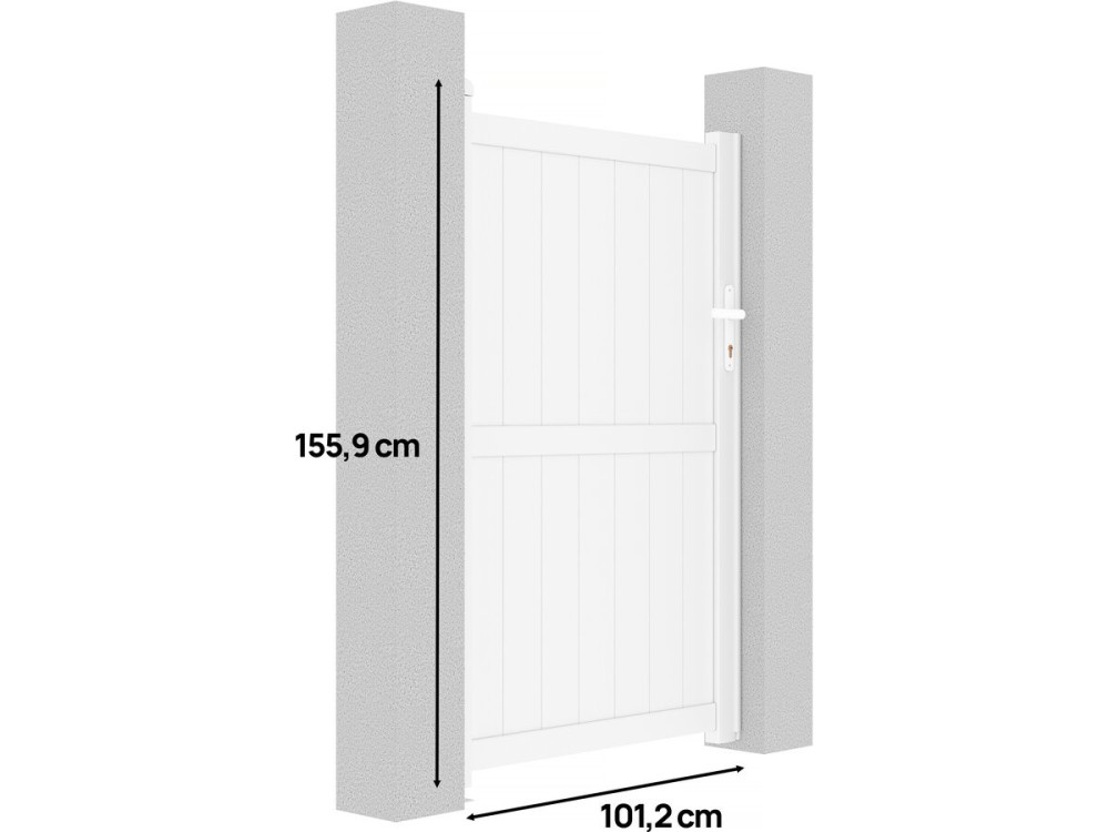 Portão de alumínio "Lola" - 101,2 x 155,9 cm - Branco