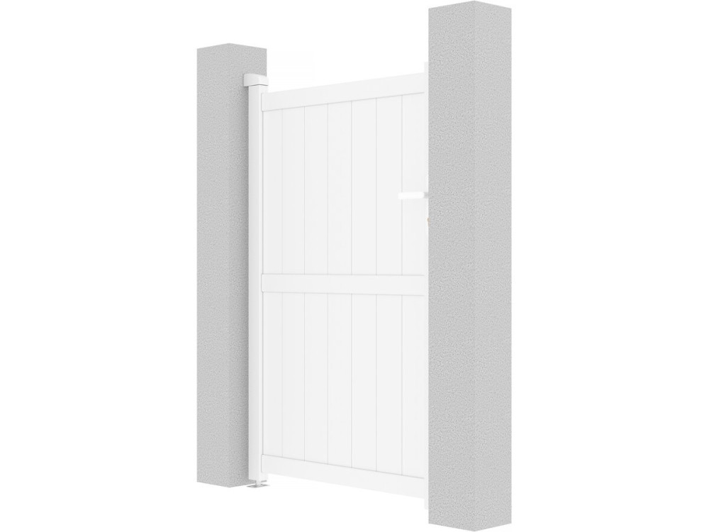 Portão de alumínio "Lola" - 101,2 x 155,9 cm - Branco