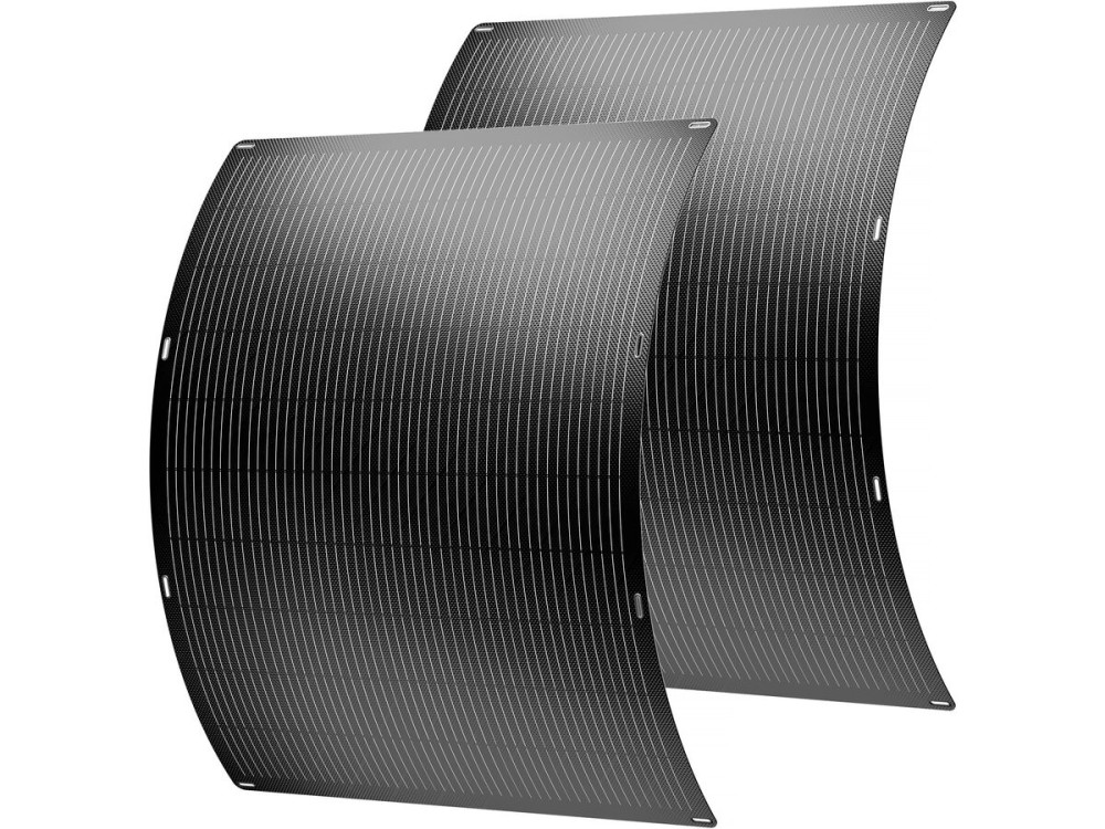 Conjunto de 2 painéis solares plug and play flexíveis - 400w "Centro Urbano" - Preto