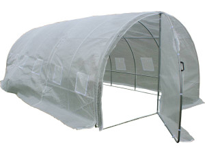 Estufa de túnel para jardim com porta «Mimosa» - 180 g/m² - 18 m² - 6 x 3 x 2 m