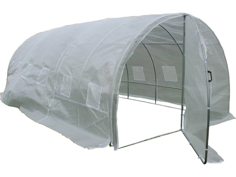 Estufa de túnel para jardim com porta «Mimosa» - 180 g/m² - 18 m² - 6 x 3 x 2 m