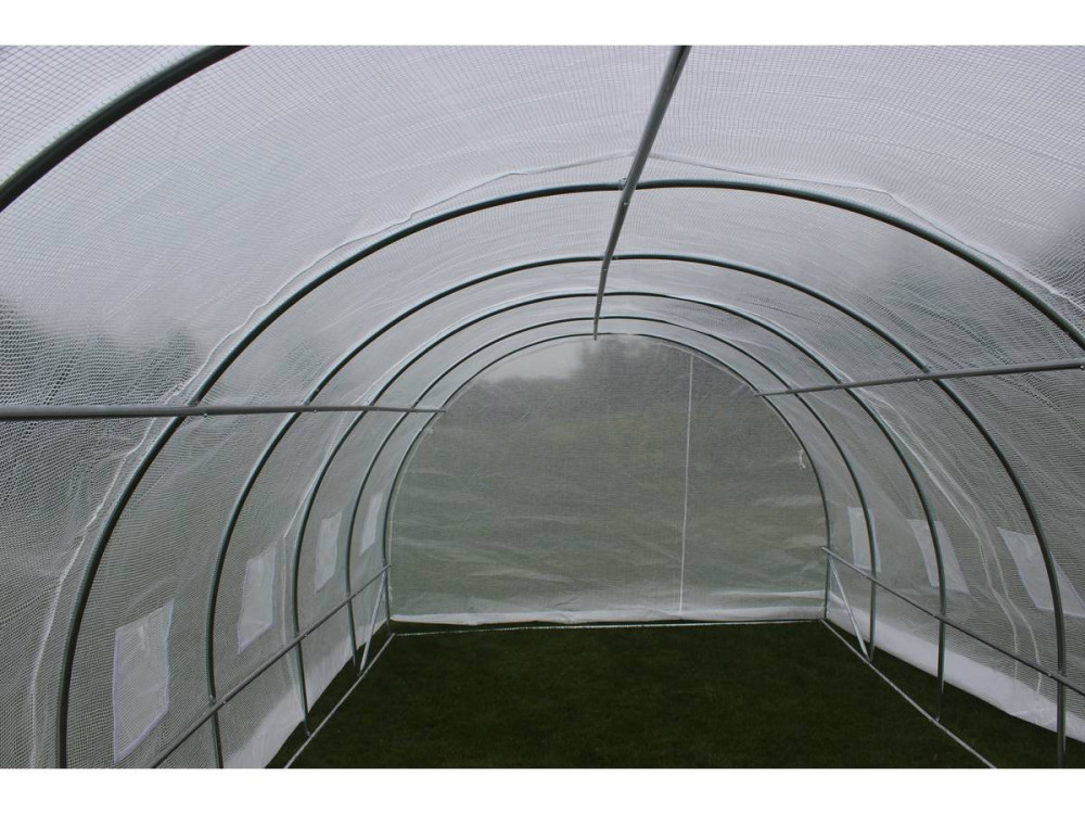 Estufa de túnel para jardim com porta «Mimosa» - 180 g/m² - 18 m² - 6 x 3 x 2 m