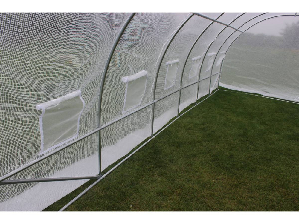 Estufa de túnel para jardim com porta «Mimosa» - 180 g/m² - 18 m² - 6 x 3 x 2 m