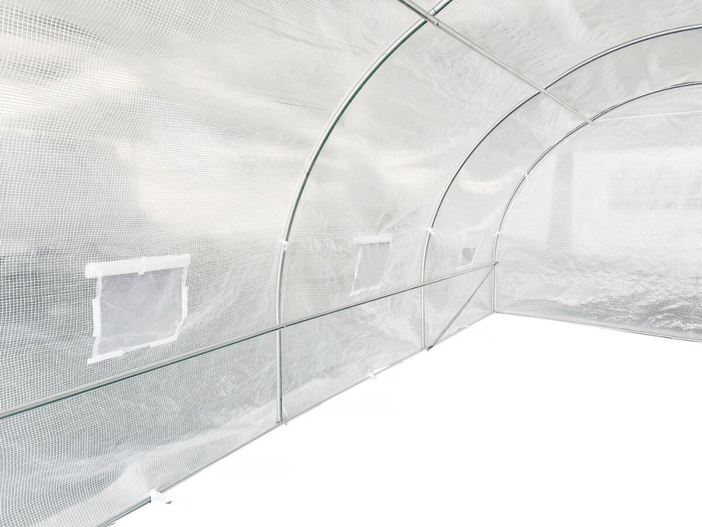Estufa de jardim tipo túnel "Mimosa" com porta - 18 m² - 180 g - Branca