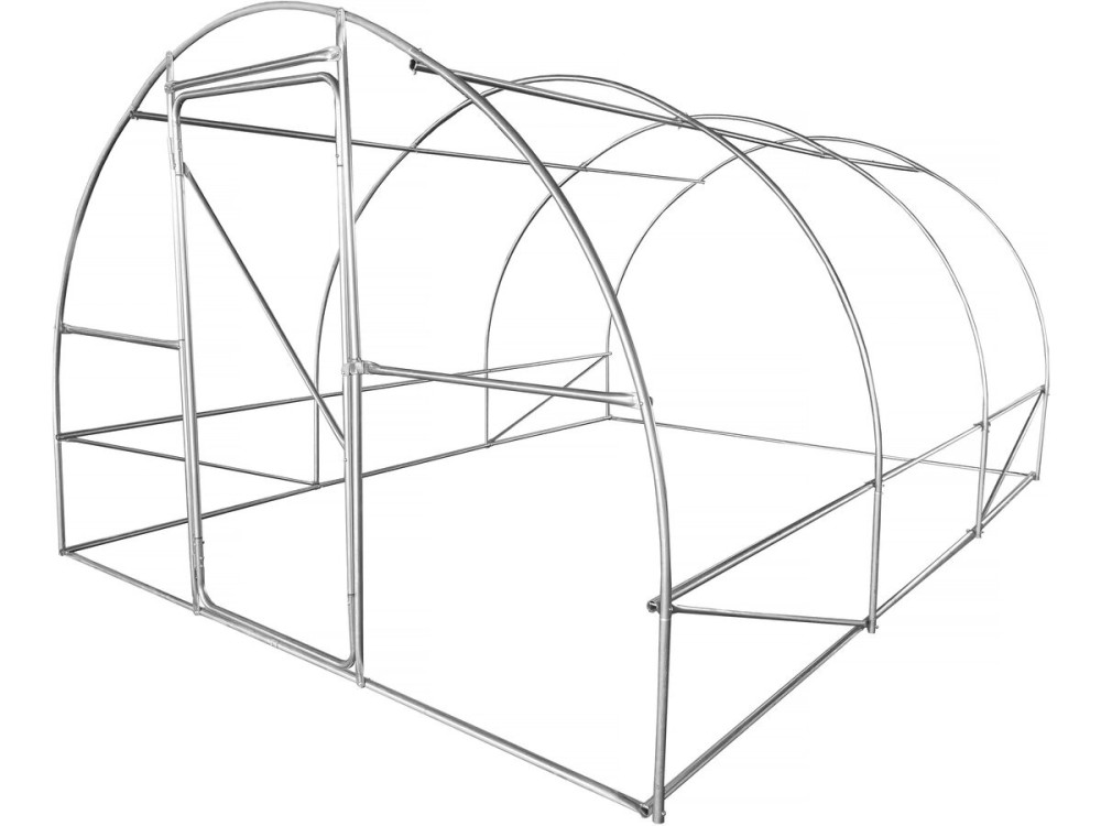Estufa túnel de jardim "Mimosa" com porta - 12 m² - 180 g - Branco
