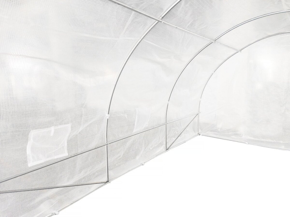 Estufa túnel de jardim "Mimosa" com porta - 12 m² - 180 g - Branco
