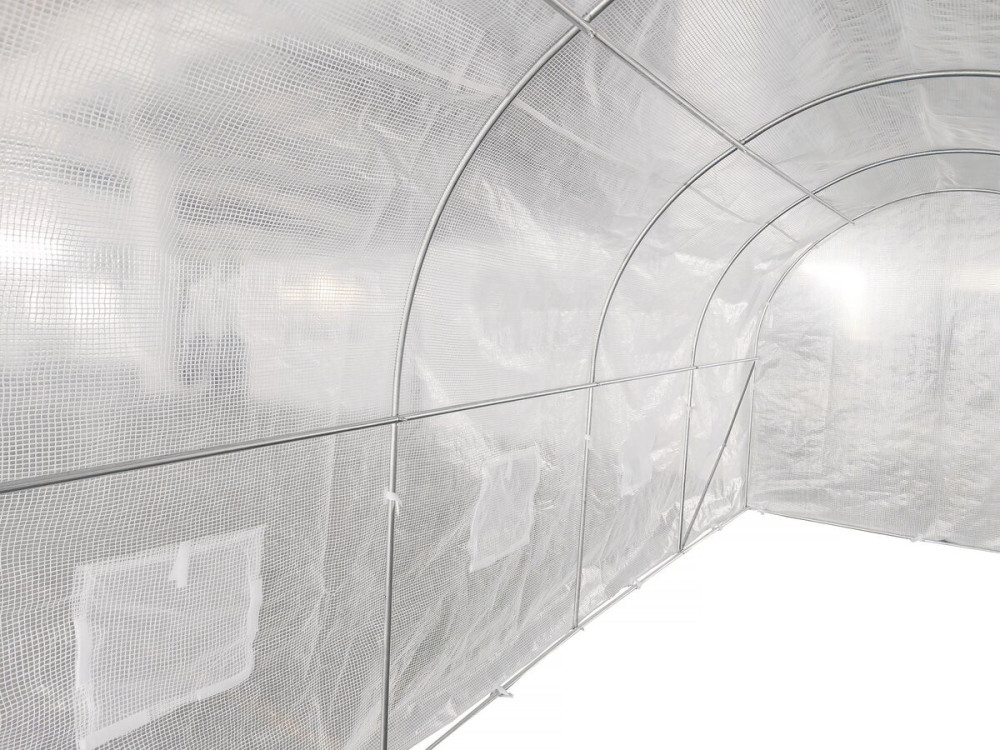 Estufa de jardim tipo túnel "Mimosa" com porta - 9 m² - 180 g - Branca