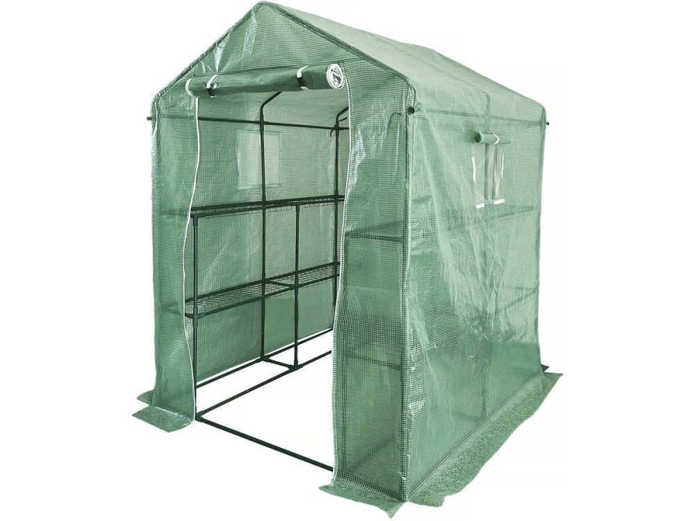 Estufa de tomate "Lys" com prateleiras - 2,04 m² - 130 g - Verde