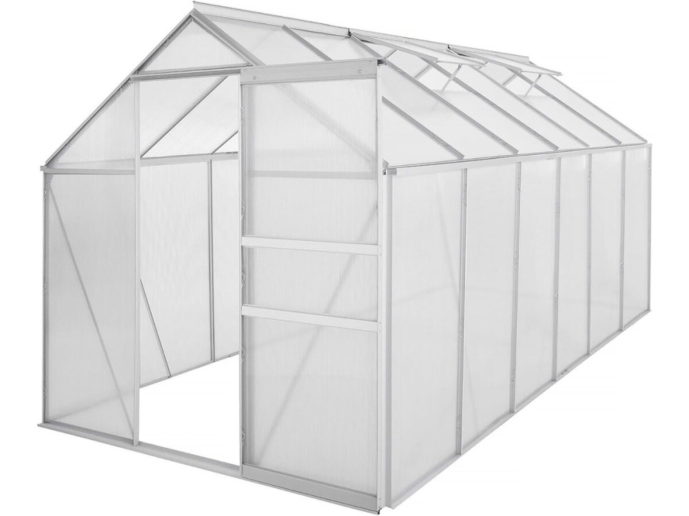 Base em aço galvanizado para estufa "Basilic" - 7,03 m² - Cinzento
