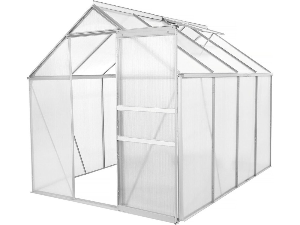 Base em aço galvanizado para estufa "Basilic" - 4,75 m² - Cinzento