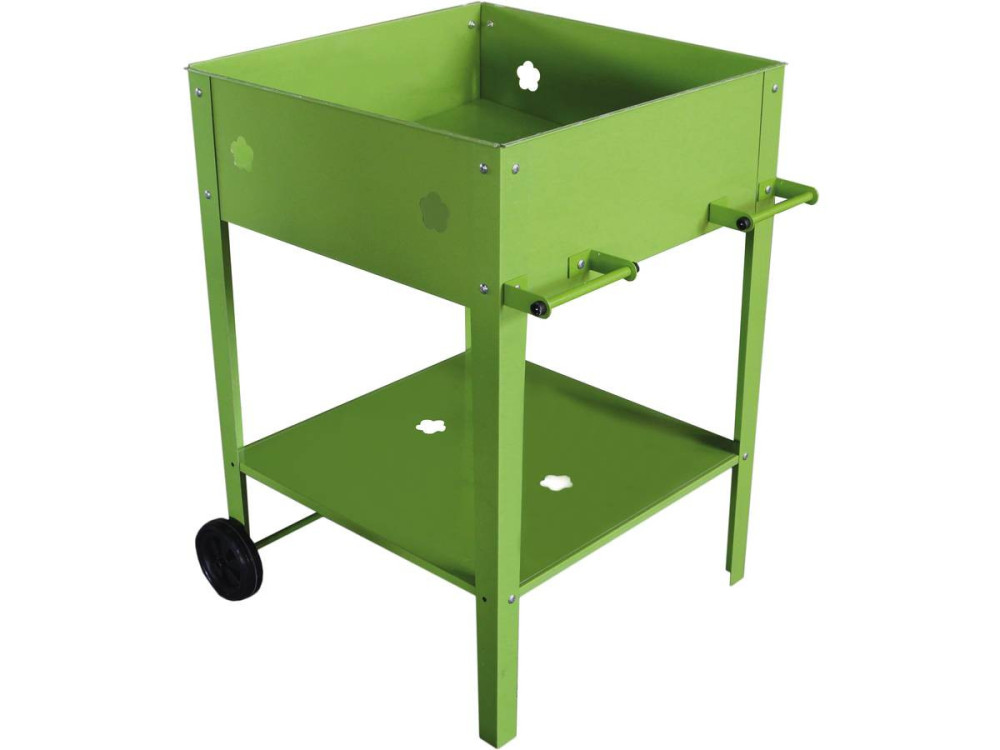 Mesa de envasamento de metal “Laurier” - 55 x 55 x 80 cm - Verde