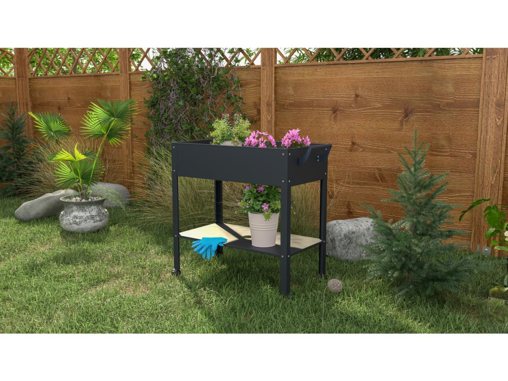 Mesa de vaso "Hibisco" - 82 x 43 x 83 cm - Antracite -