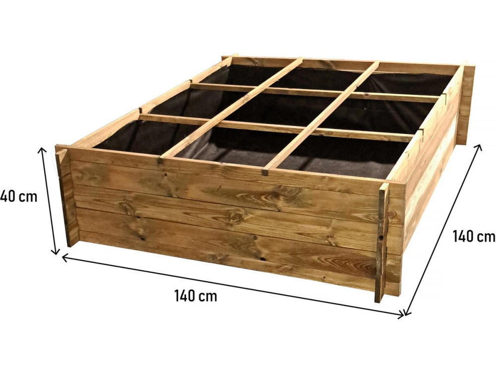 Horta em madeira "Nigelle" - 140 x 140 x 40 cm