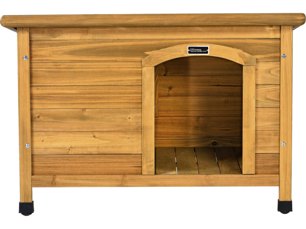 Casinha de madeira para cachorro "Max" - 85 x 57 x 58 cm - Marrom