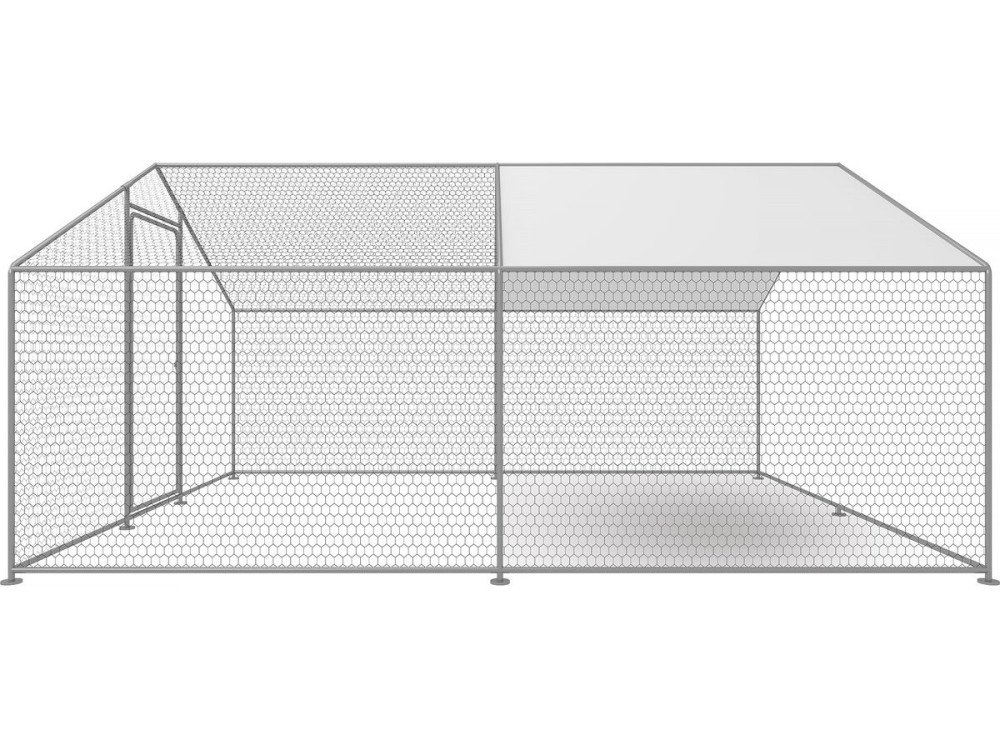 Recinto para frangos Recinto de malha de 9 m² 3 x 3 x 2 M aço galvanizado
