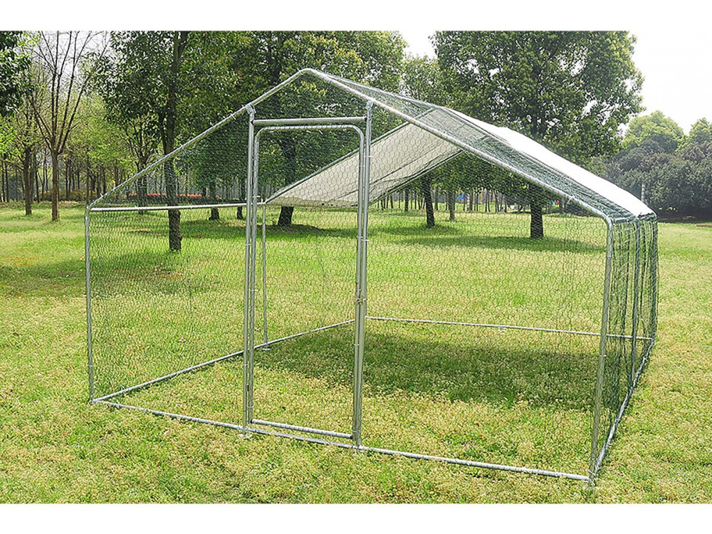 Recinto para frangos Recinto de malha de 9 m² 3 x 3 x 2 M aço galvanizado
