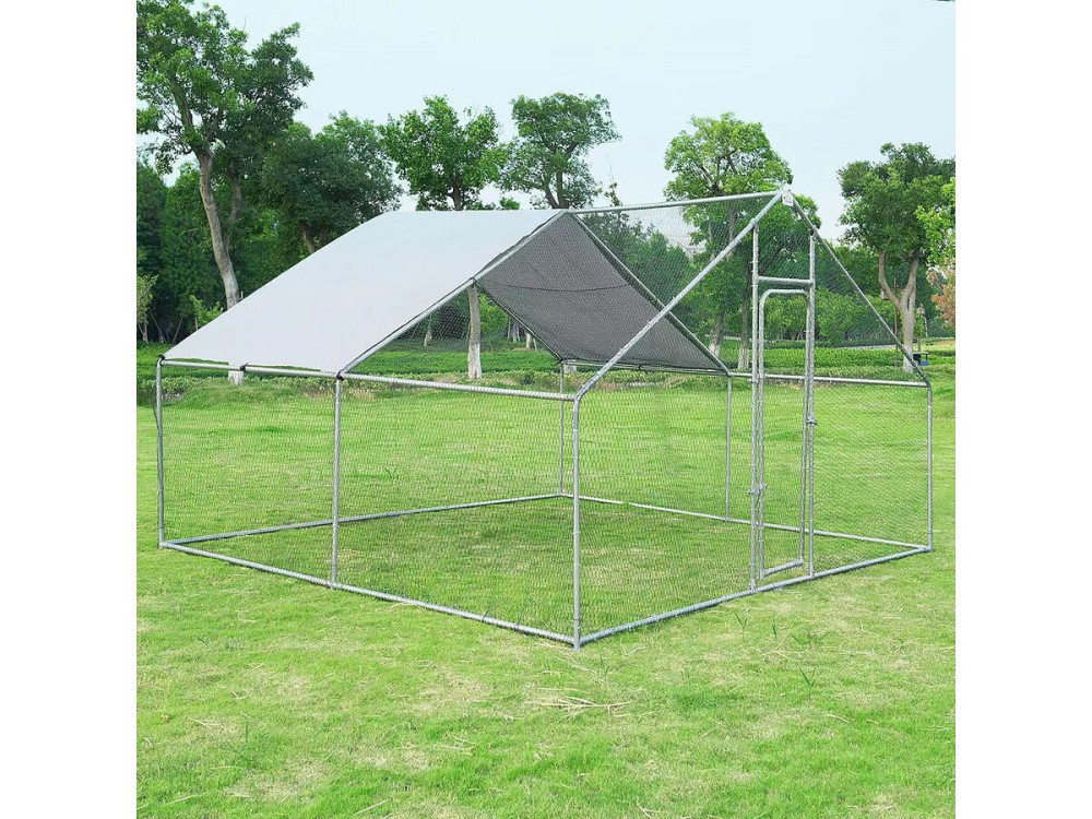 Recinto para frangos Recinto de malha de 9 m² 3 x 3 x 2 M aço galvanizado