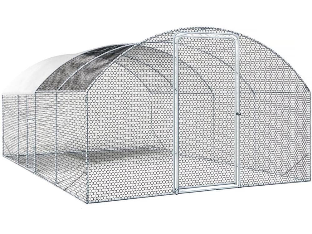 15 m² de galinheiro em cúpula "Cocorico" - 5 x 3 m - aço galvanizado
