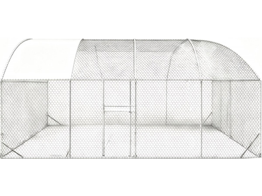 15 m² de galinheiro em cúpula "Cocorico" - 5 x 3 m - aço galvanizado