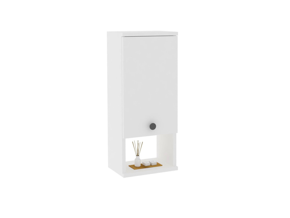Móvel de casa de banho em madeira "Mis" - 30 x 21 x 71 cm - Branco