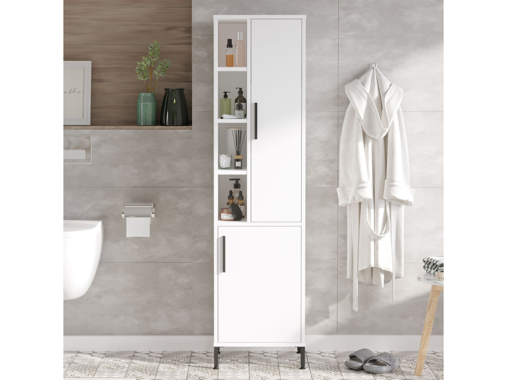Armário multifunções de madeira "Vile" - 45 x 35 x 174 cm - Branco