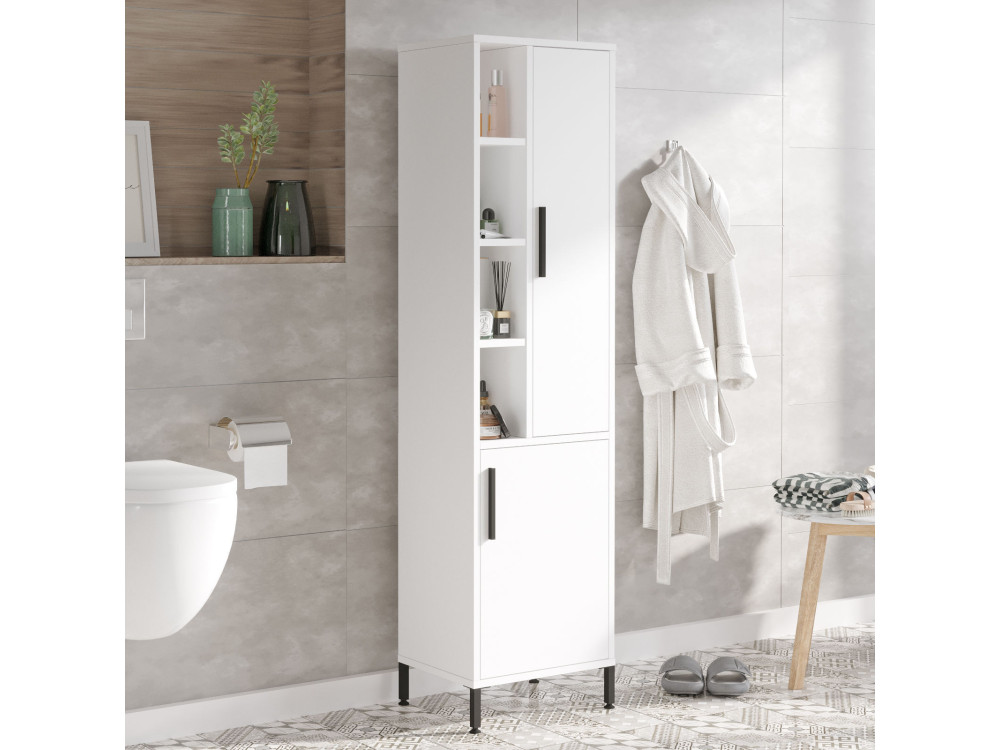 Armário multifunções de madeira "Vile" - 45 x 35 x 174 cm - Branco