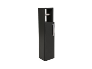 Suporte para rolos de papel higiénico em madeira "Star" - 15 x 12 x 65 cm - Cinzento antracite
