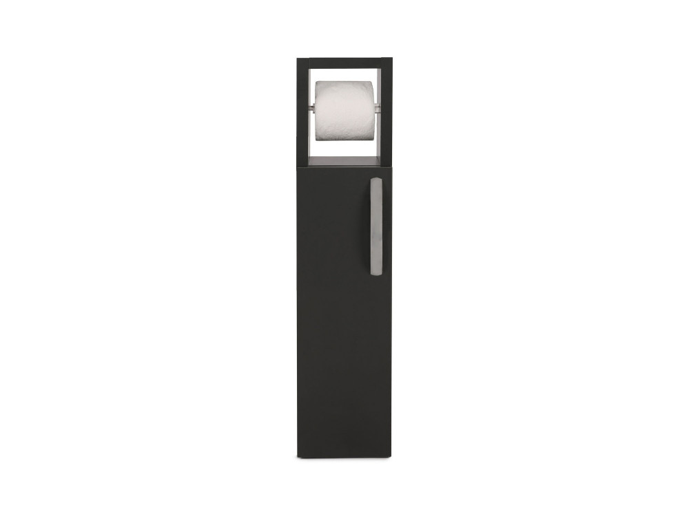 Suporte para rolos de papel higiénico em madeira "Star" - 15 x 12 x 65 cm - Cinzento antracite