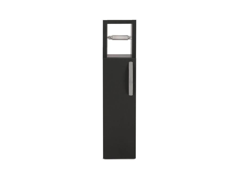Suporte para rolos de papel higiénico em madeira "Star" - 15 x 12 x 65 cm - Cinzento antracite