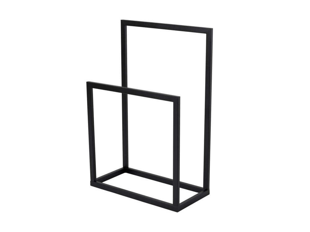 Toalheiro metálico "Gediz" - 25 x 60 x 90 cm - Preto
