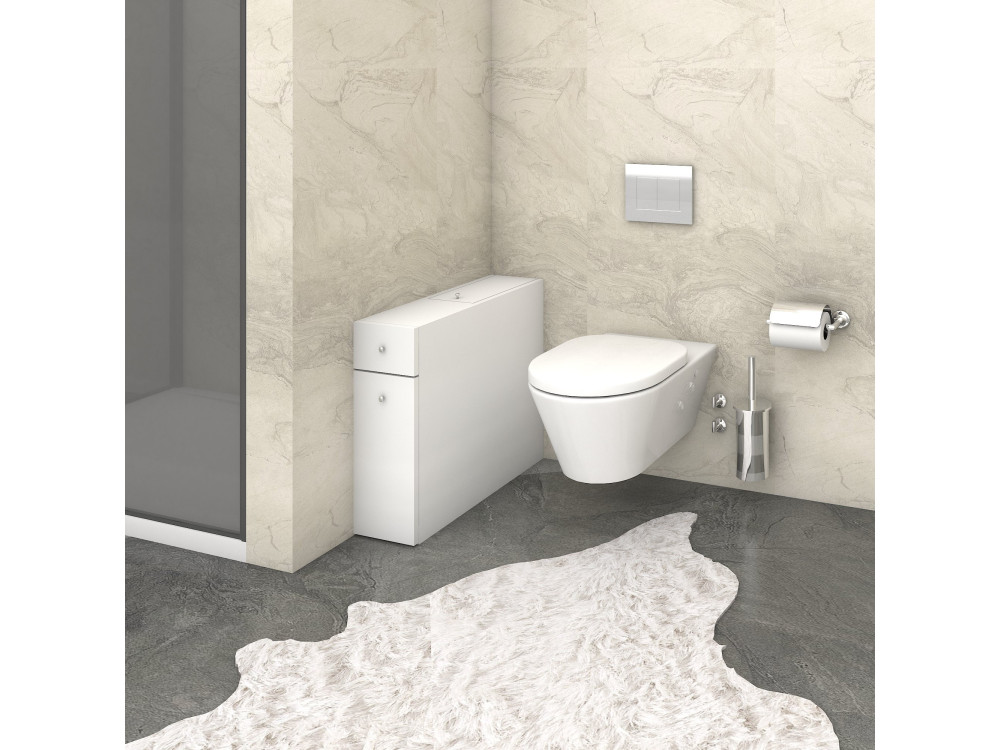 Móvel de casa de banho em madeira "Smart" - 20 x 60 x 55 cm - Branco