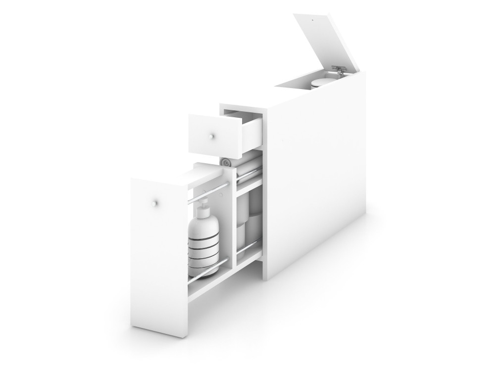 Móvel de casa de banho em madeira "Smart" - 20 x 60 x 55 cm - Branco