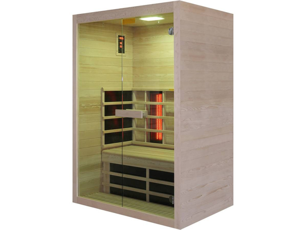 Cabina de sauna de infravermelhos "Venus Vital" - 2 lugares - 128,6 x 907 x 190 cm - Madeira