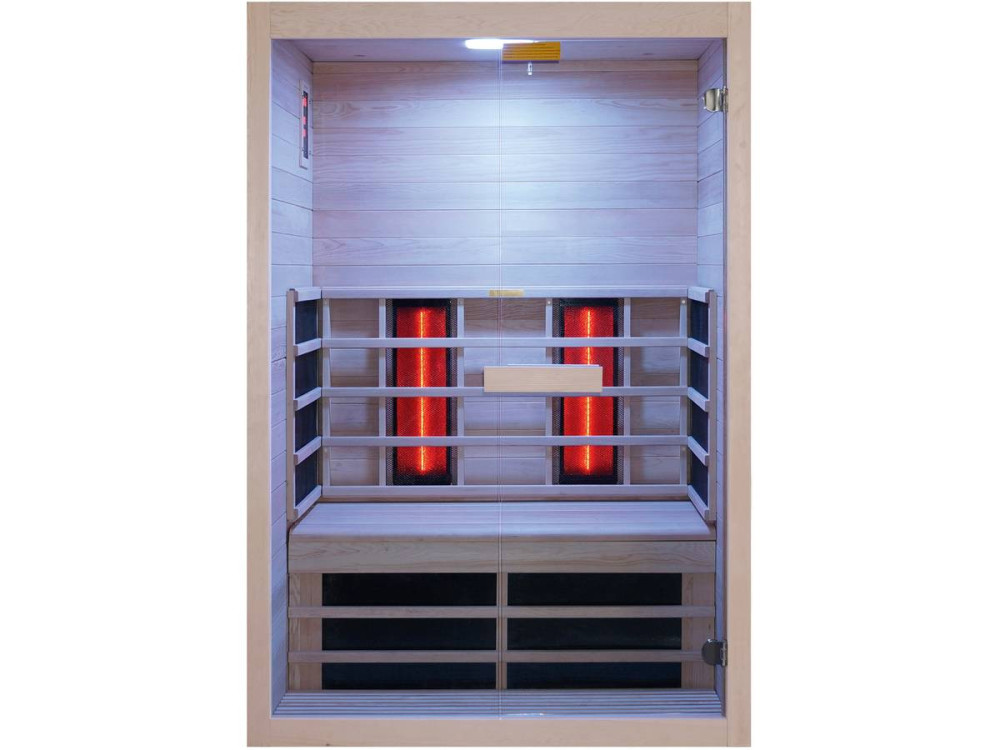Cabina de sauna de infravermelhos "Venus Vital" - 2 lugares - 128,6 x 907 x 190 cm - Madeira