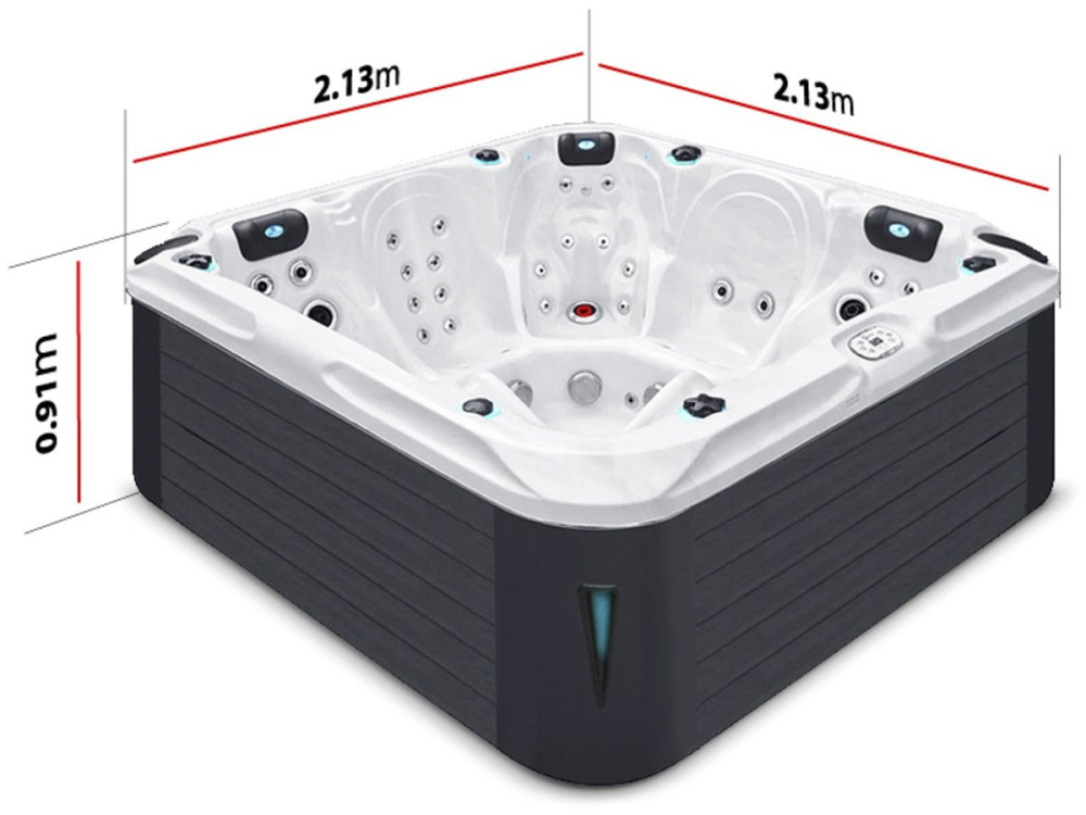 Spa " Delight " - 3 lugares + 2 deitados - 2,13 x 2,13 x 0,91 m