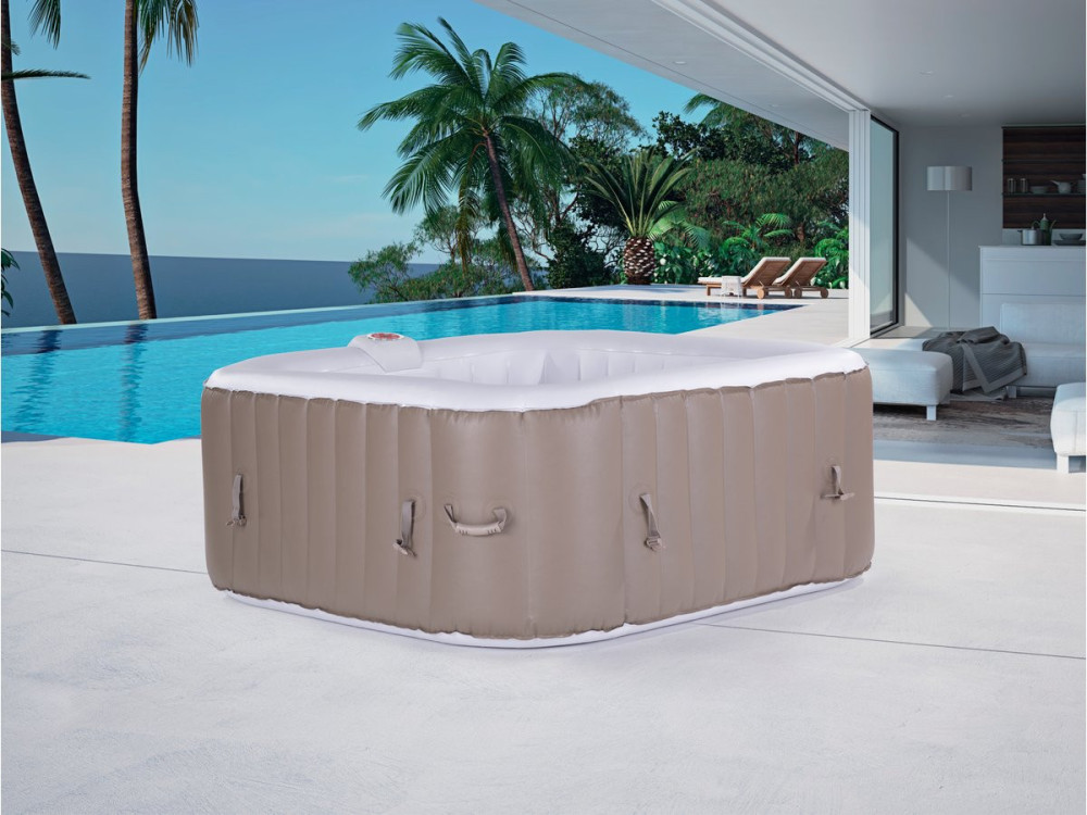 Spa Inflável  "Monac" -em PVC - 6 lugares - Acastanhado / creme