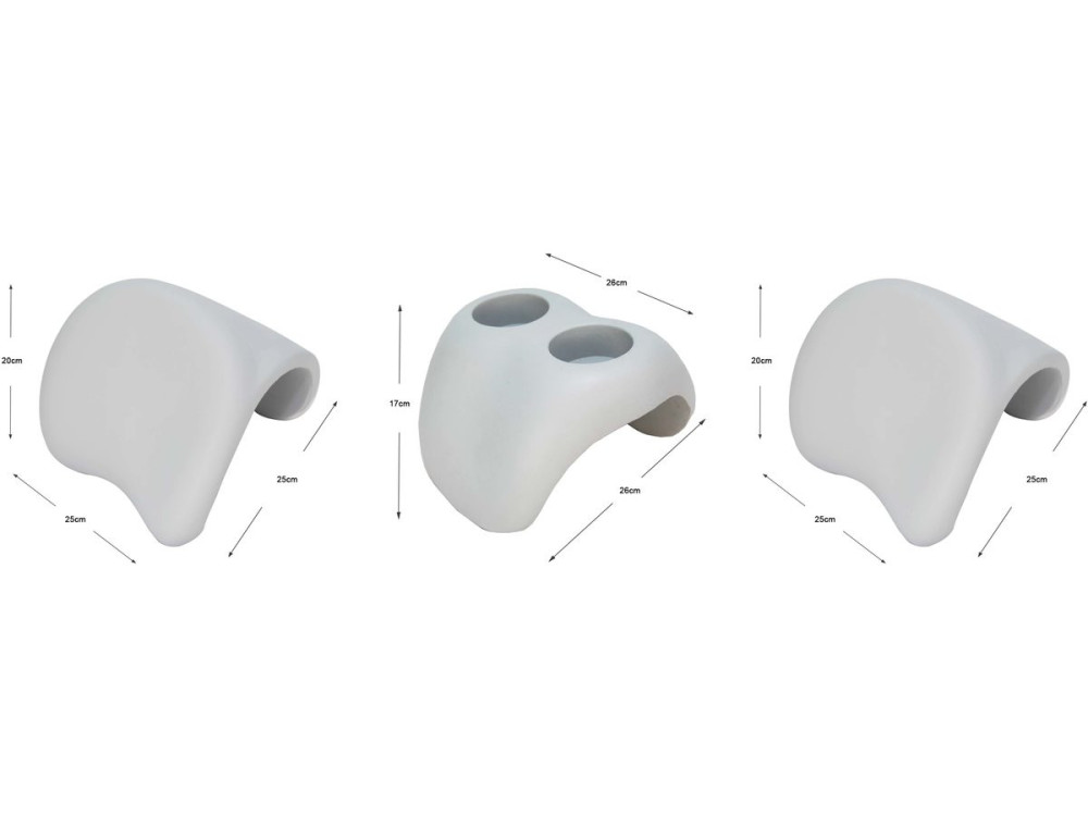Conjunto de 2 encostos de cabeça e 1 porta-copos para Spa