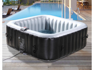 Spa Inflável  "Nice" em PVC - 6 lugares - Cinza / Preta