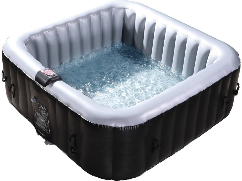 Spa Inflável  "Nice" em PVC - 6 lugares - Cinza / Preta