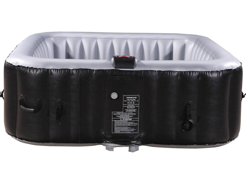Spa Inflável  "Nice" em PVC - 6 lugares - Cinza / Preta