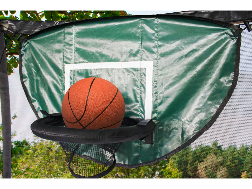 Cesta de basquete universal para cama elástica "Loopy" - Verde