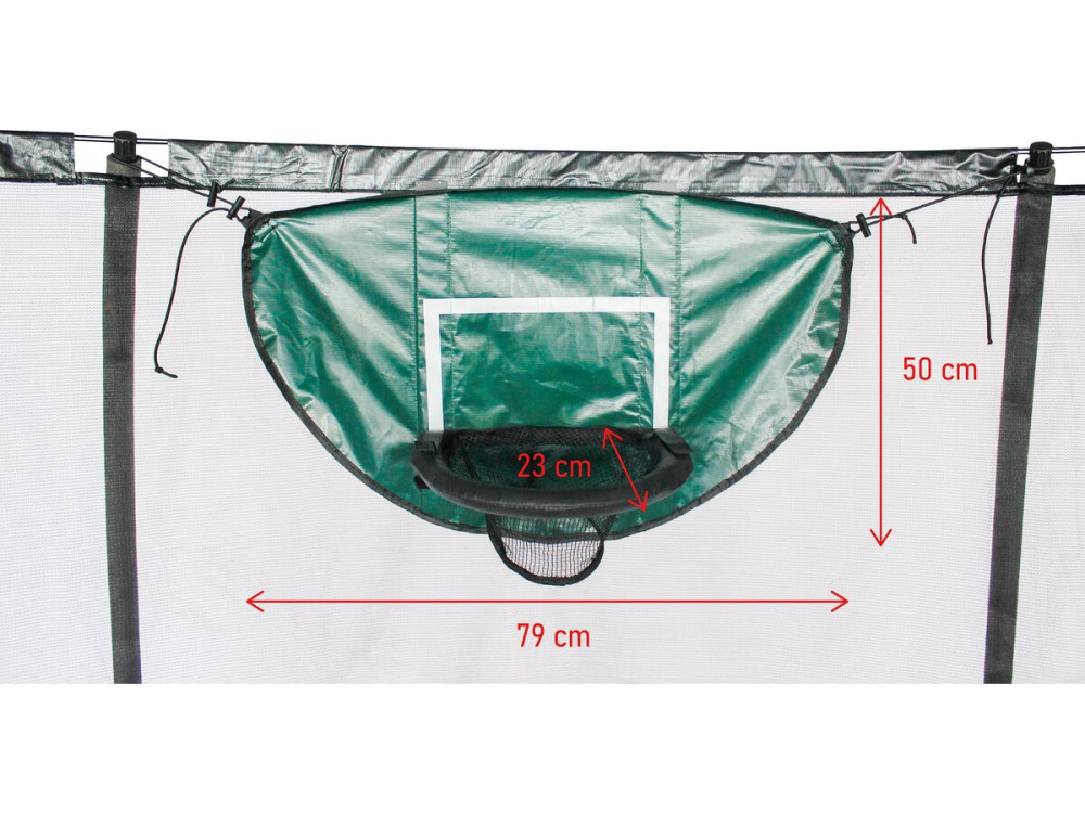 Cesta de basquete universal para cama elástica "Loopy" - Verde