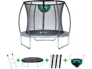 Trampolim com rede interior "jumper" - Ø 4,88 m - Cinza