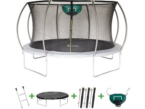 Trampolim com rede interior "jumper" - Ø 4,25 m - Cinza