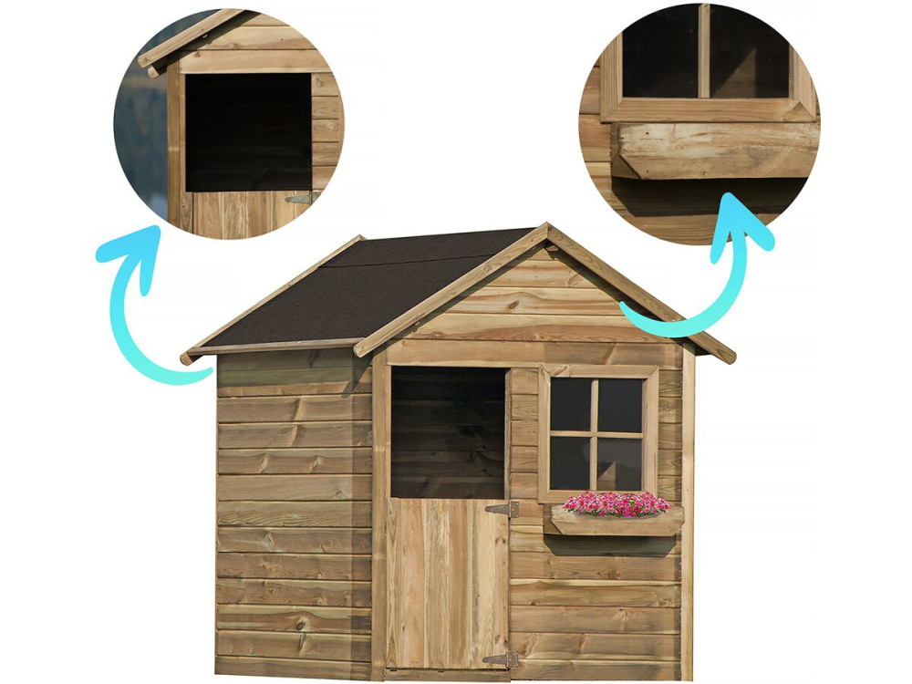 Casinha de brinquedo "Joaninha" - 126 x 112 x 158 - Madeira