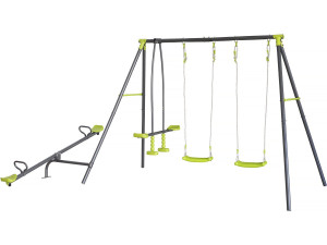 Baloiço metálico para parques infantis "Basile" - 4 aparelhos - Verde