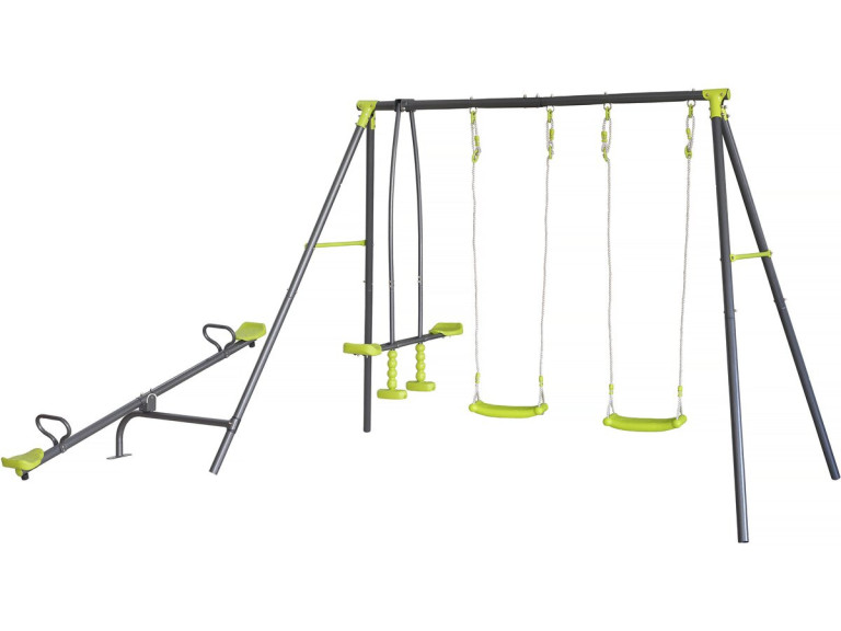 Baloiço metálico para parques infantis "Basile" - 4 aparelhos - Verde